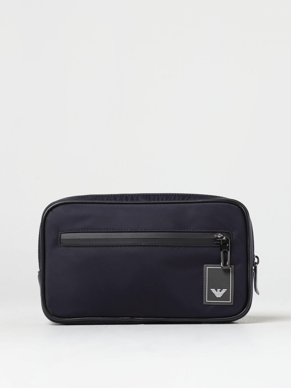 Emporio Armani Emporio Armani Flat Nylon Shoulder Bag With Monogrammed  Eagle Black/black