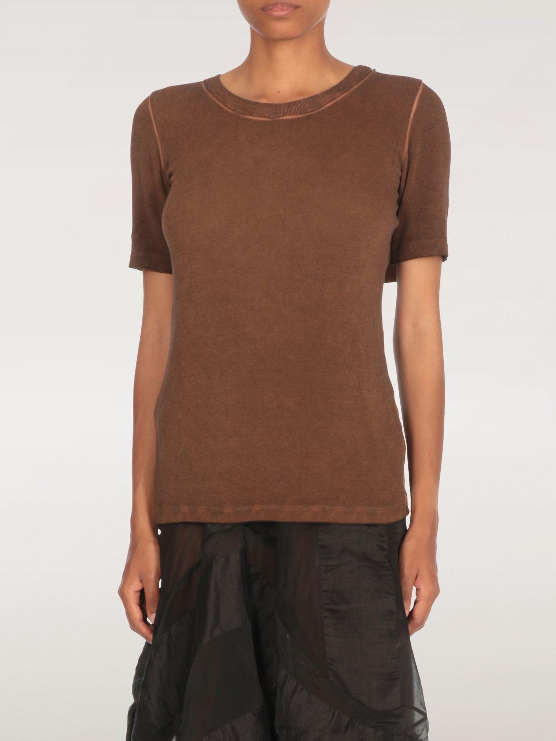 Tシャツ・カットソー UMA WANG Women Tops UK7144UW600 Brown UMA WANG - Women Long Sleeve Top – Atelier New York