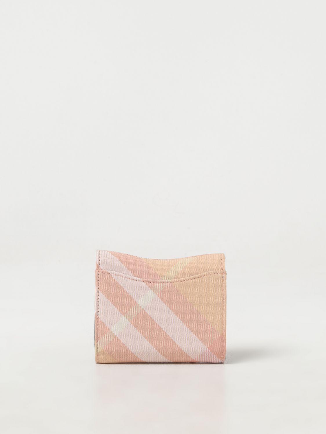 Burberry card holder pink hot sale