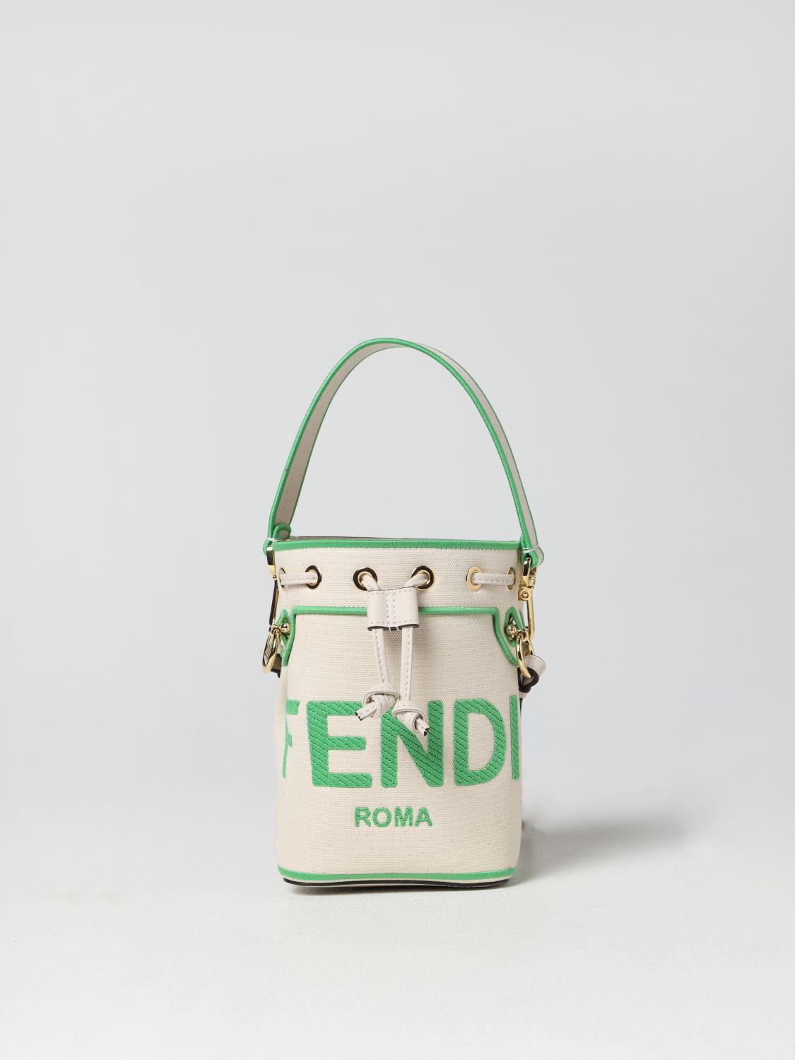 Fendi Mon Tresor Bag In Canvas in Green