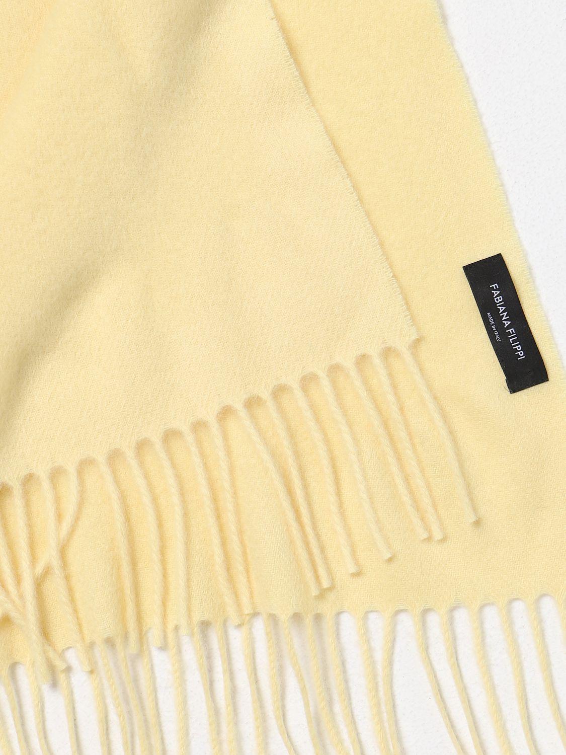Fabiana Filippi frayed-edge detail scarf - Yellow
