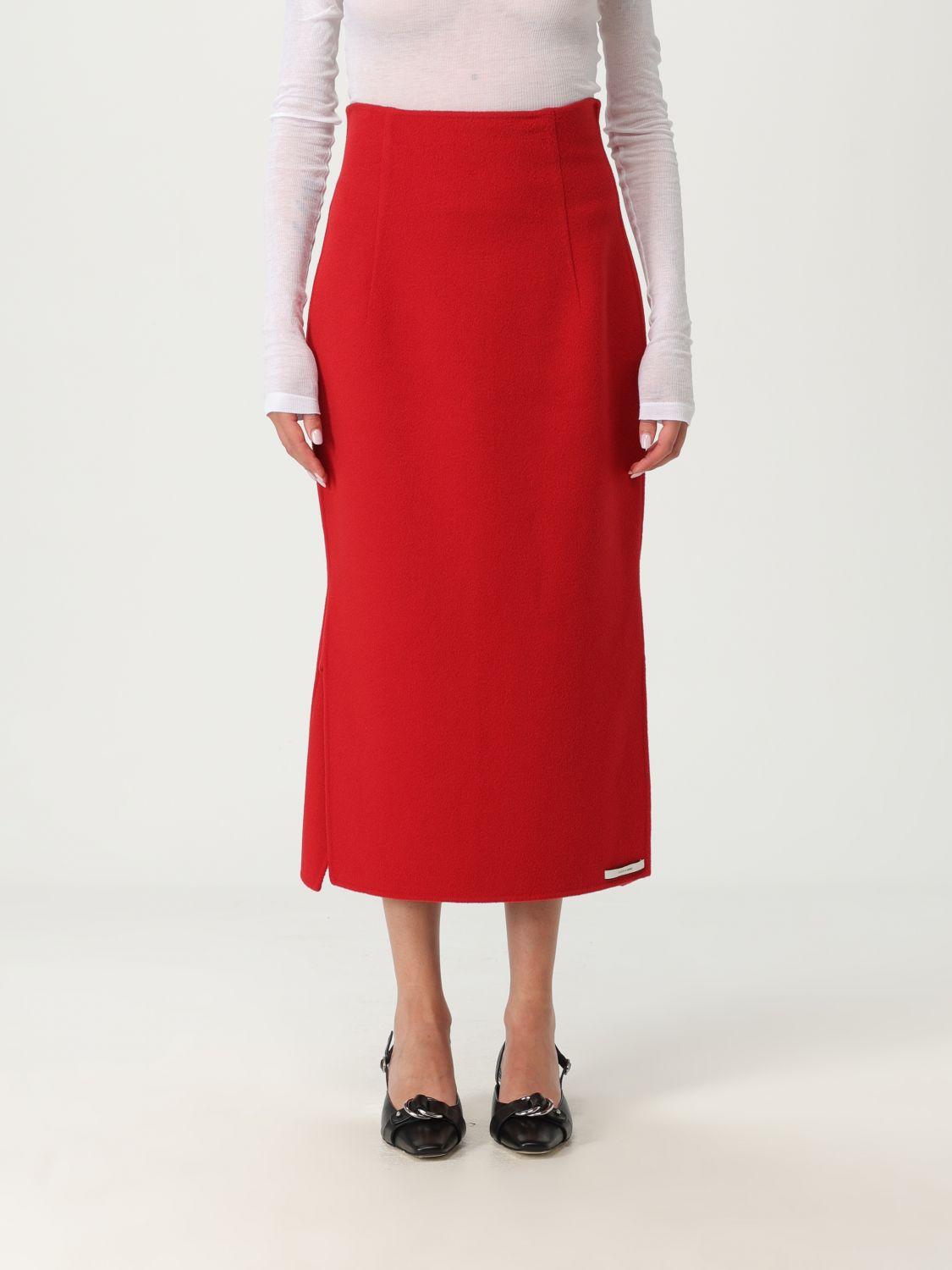 Stretch wool midi skirt, dark grey | Sportmax