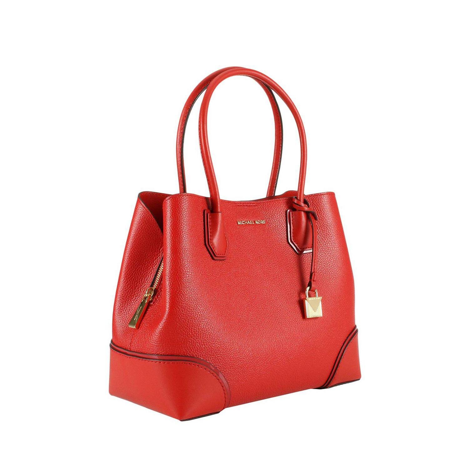 MICHAEL Michael Kors Leather Shoulder Bag Women in Red - Lyst