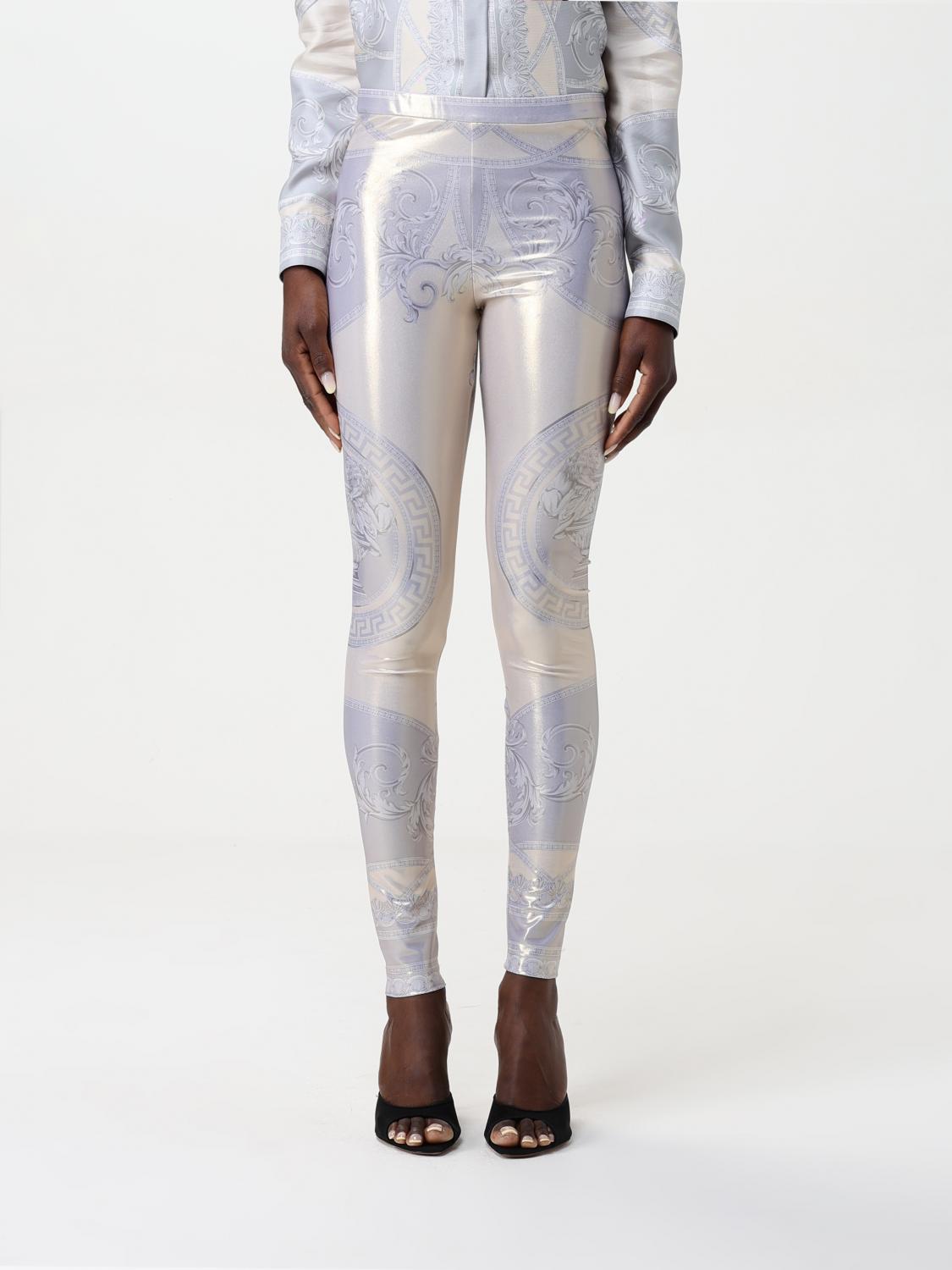 Versace Leggings With La Coupe Des Dieux Print in White