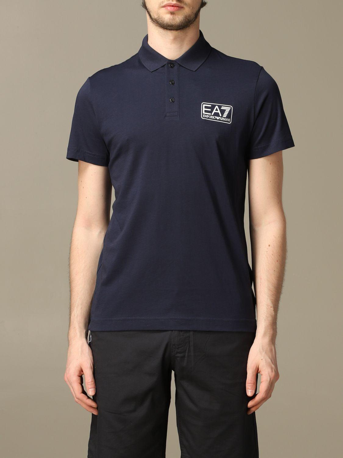 EA7 Polo Shirt in Navy (Blue) for Men - Lyst