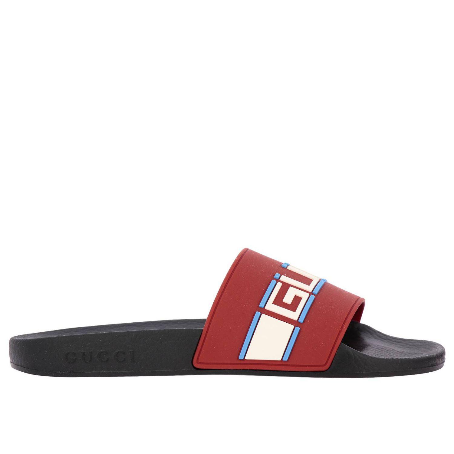 gucci slides blue and red