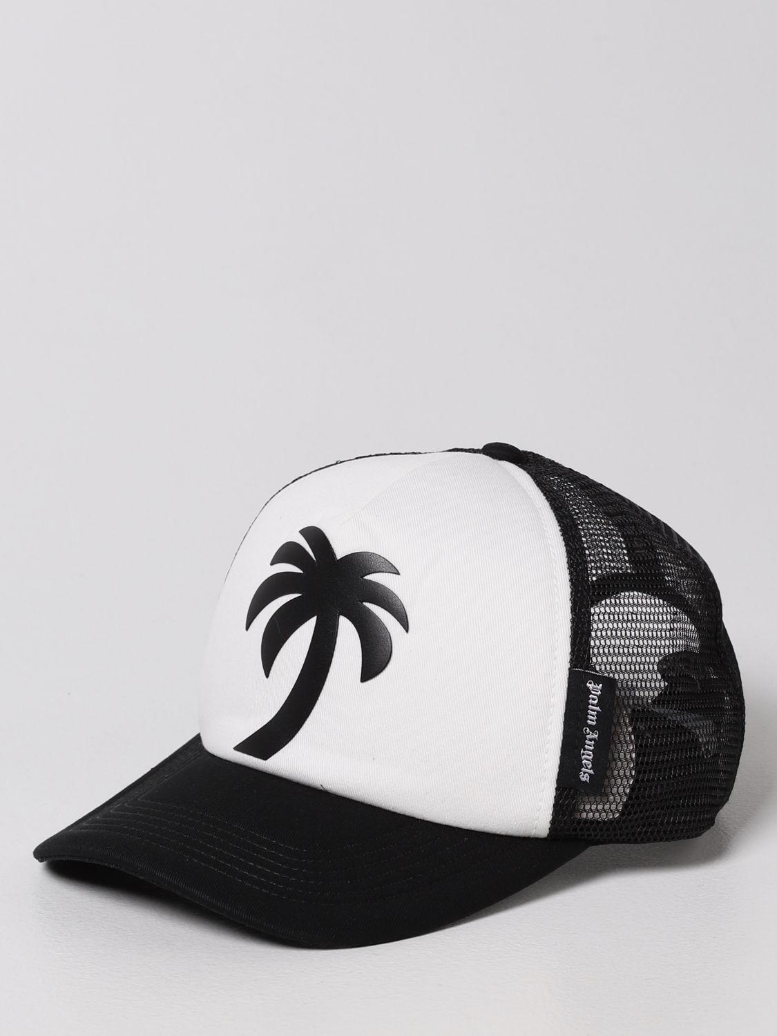 Palm Angels Baseball Hat With Palm Print in Black for Men