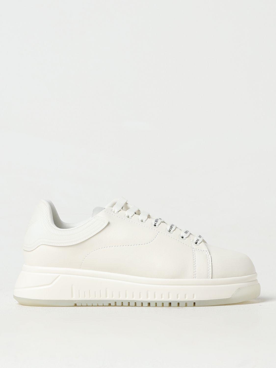 Emporio Armani Trainers in Natural for Men Lyst