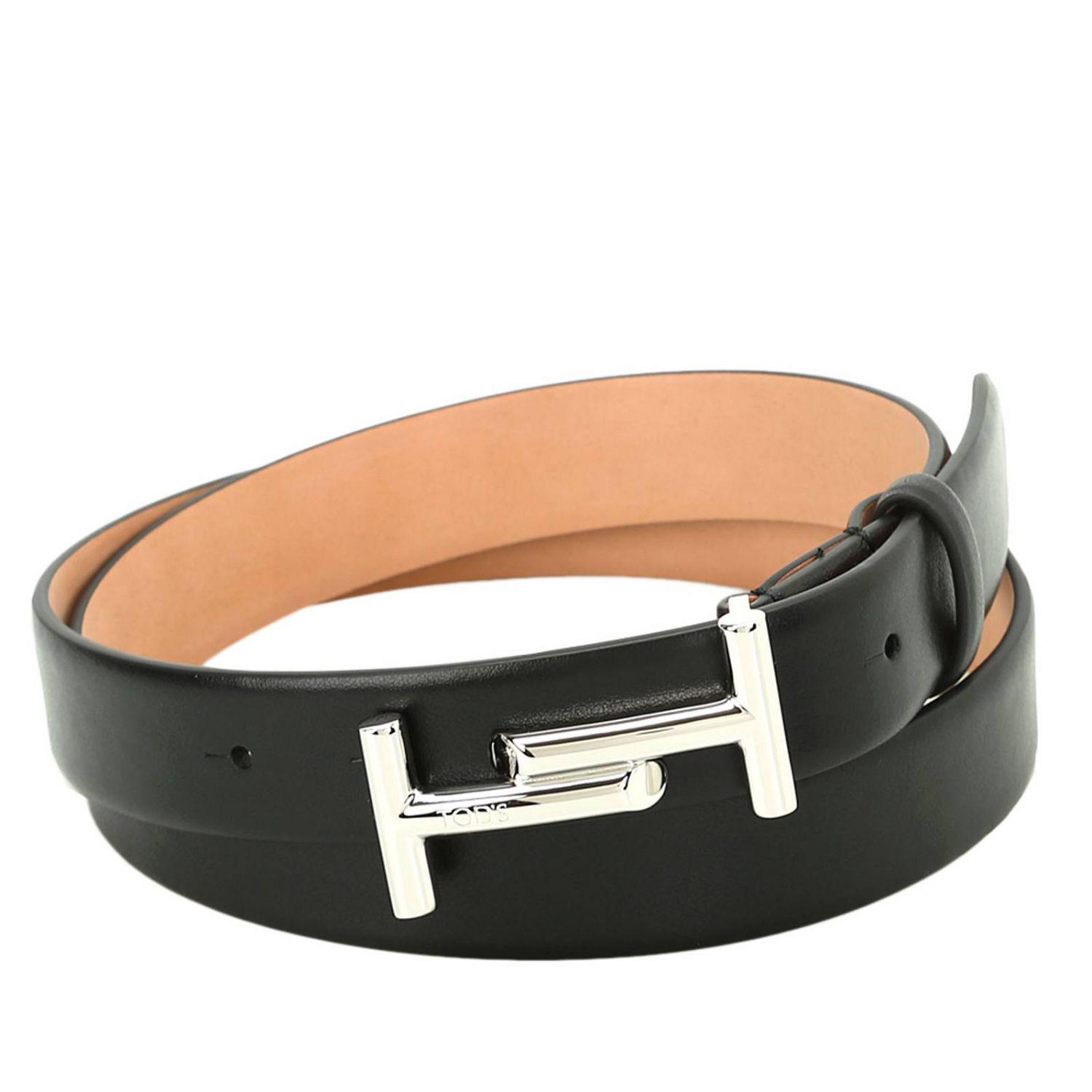Tod's - T Timeless Reversible Belt in Leather, BROWN, 90 - Belts