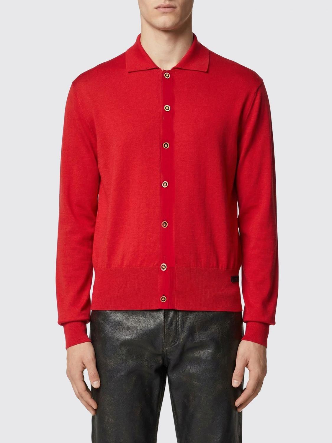 red versace dress shirt GIANNI VERSACE red silk blend men's shirt size IT 48 from F/W 1993/94