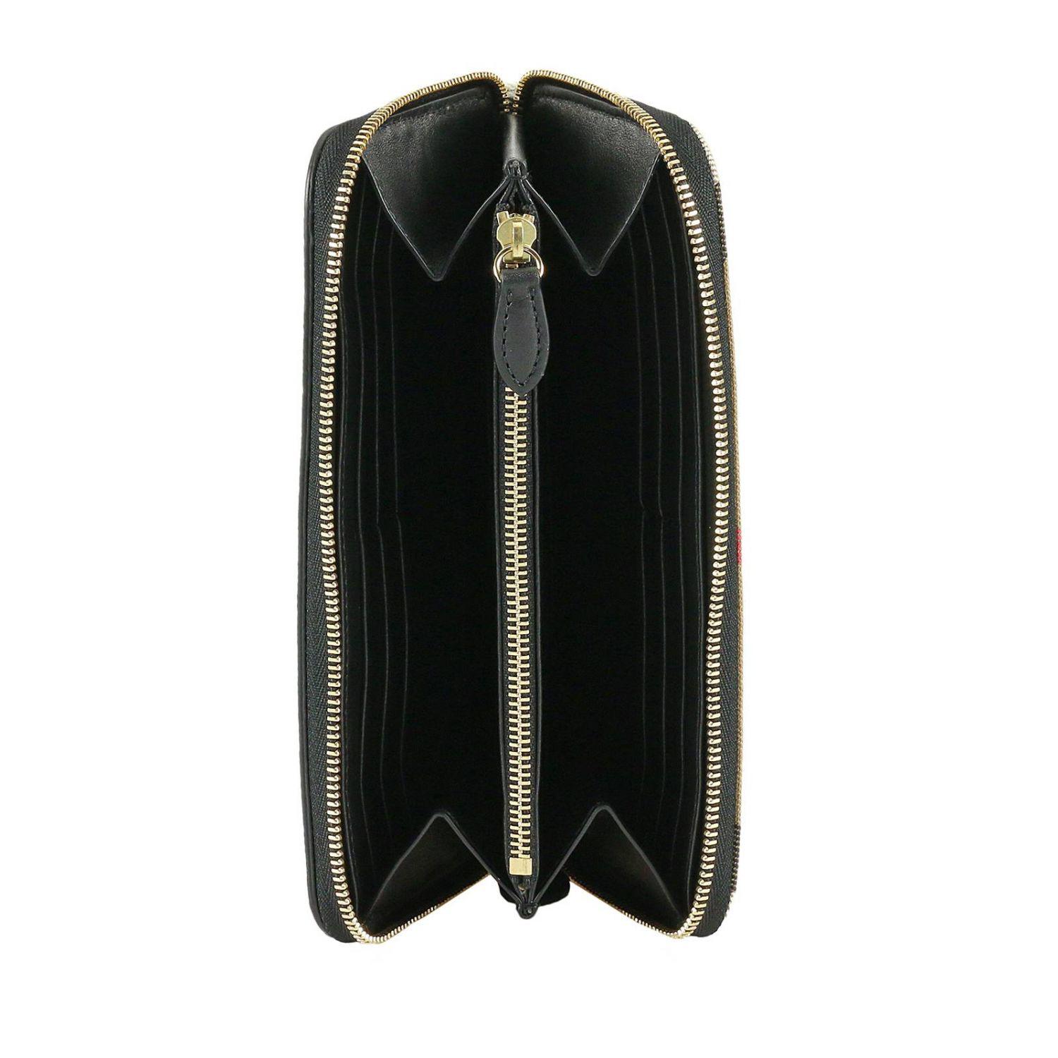 Burberry Leather Wallet Women in Black Lyst