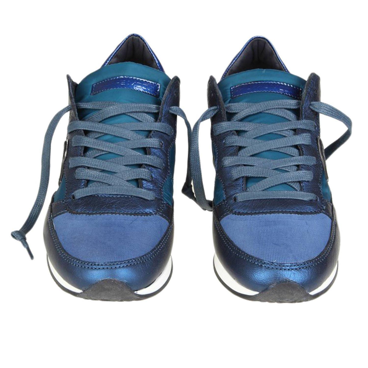 Philippe Model Leather Sneakers Shoes Women in Blue - Lyst