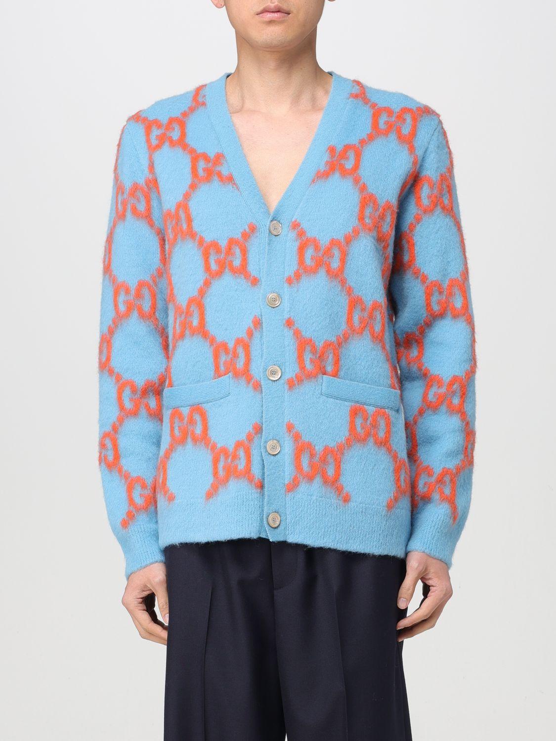 Cardigan di lana GG Supreme da Uomo di Gucci in Blu Lyst