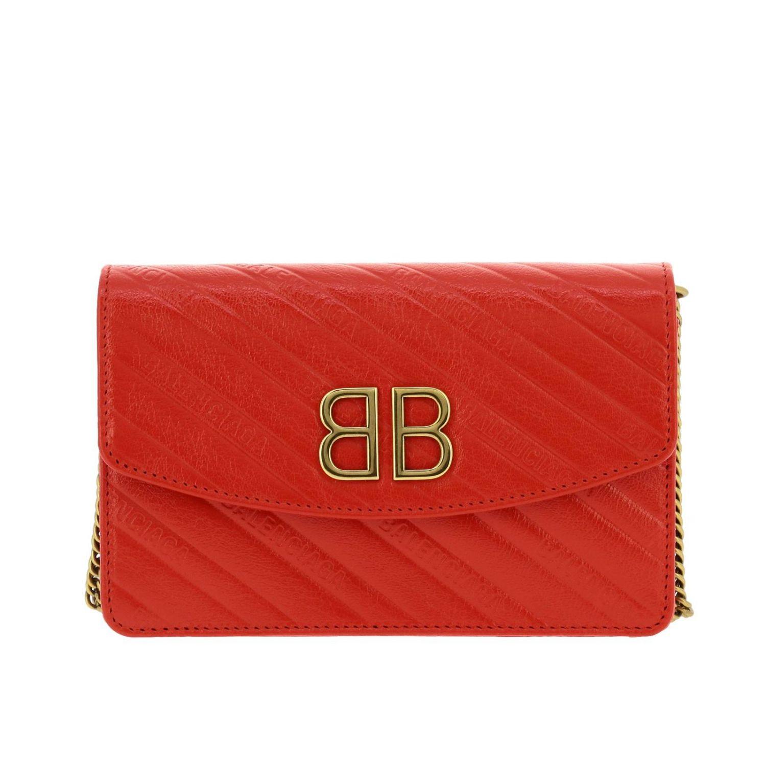 balenciaga red wallet