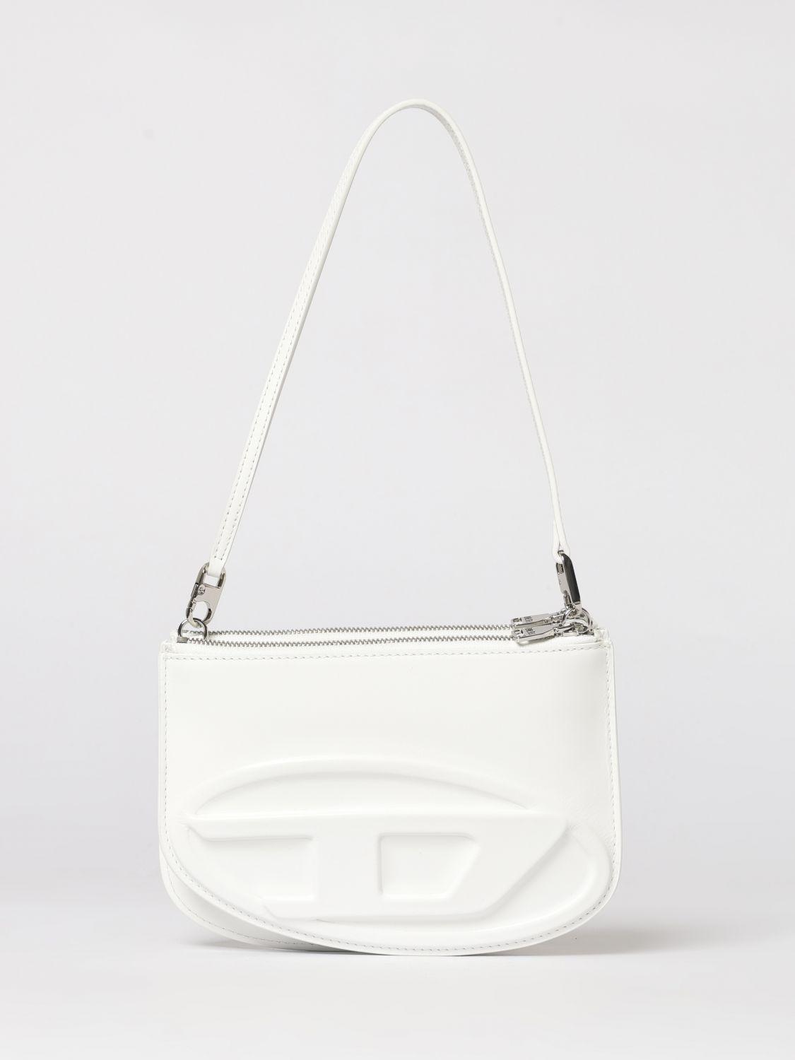 DIESEL 1Dr Twin Oval D Shoulder Bag in White | Lyst