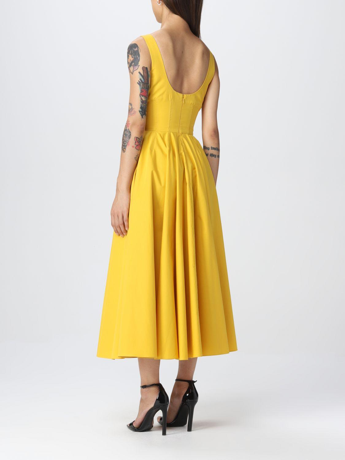 Alexander mcqueen yellow best sale dress
