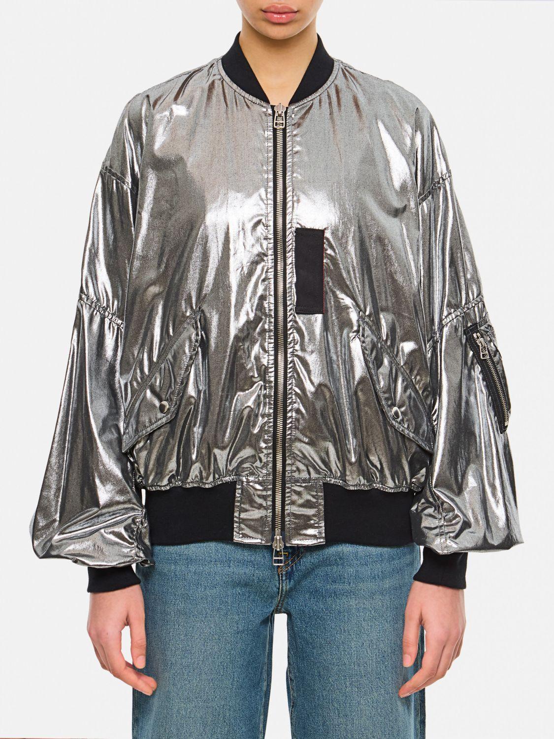 ジャケット JUNYA WATANABE Women Jackets JOJ0110511 SILVER Junya Watanabe: Women's Aluminium Foiled Biker Jacket