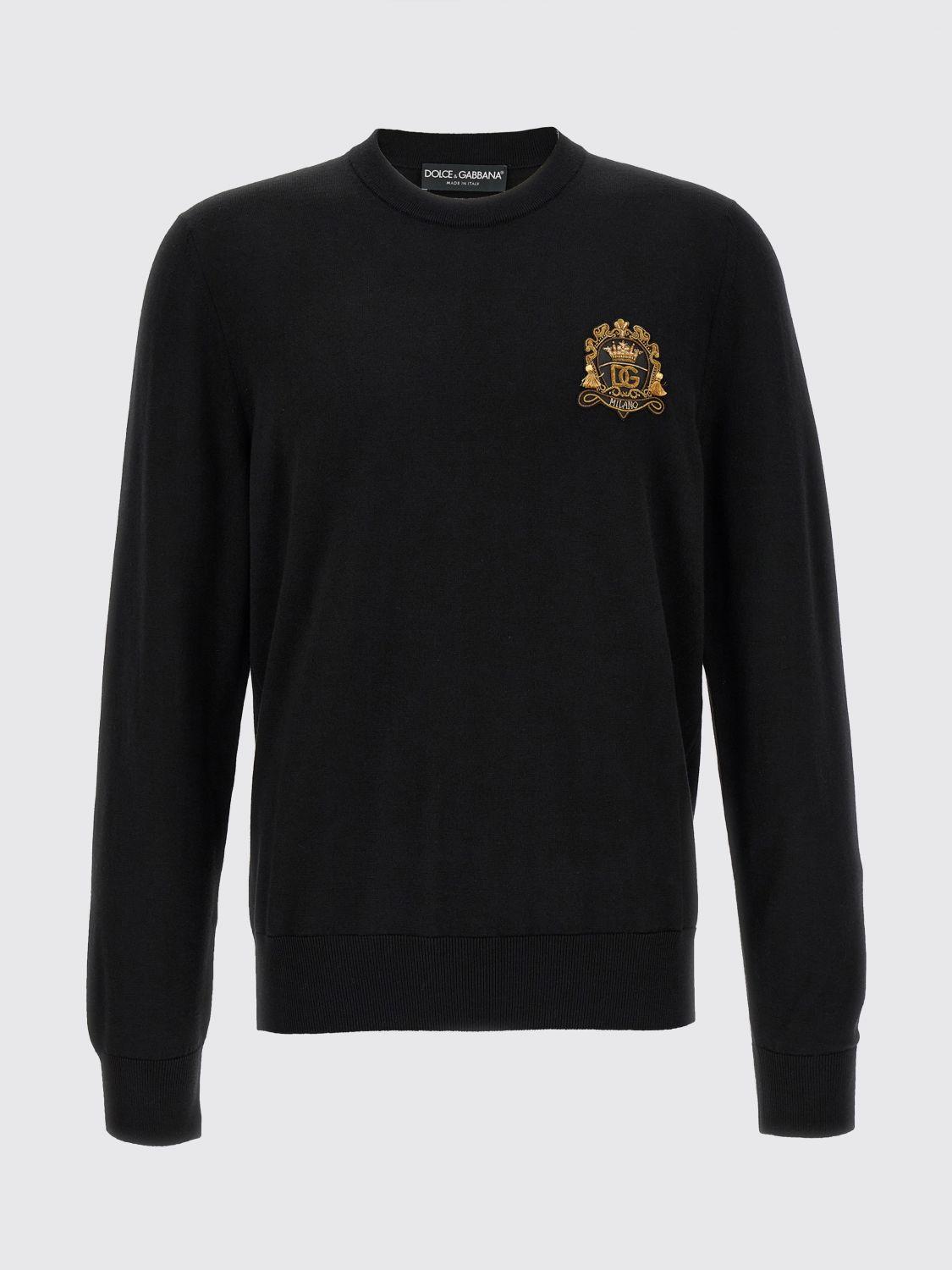 DOLCE&GABBANA DGロゴ カシミア半袖 ポロニットセーターM 正規品 DOLCE & GABBANA DG Logo Virgin Wool Sweater Sweatshirt Black White