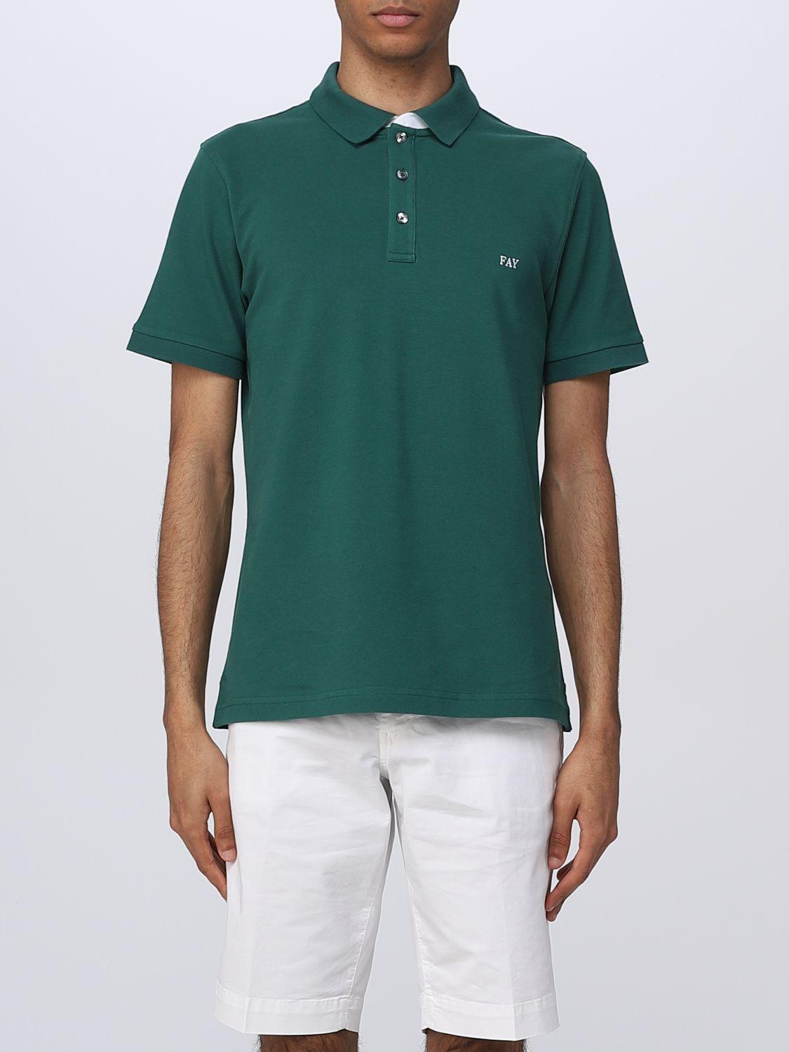 Fay Polo Shirt in Green for Men | Lyst