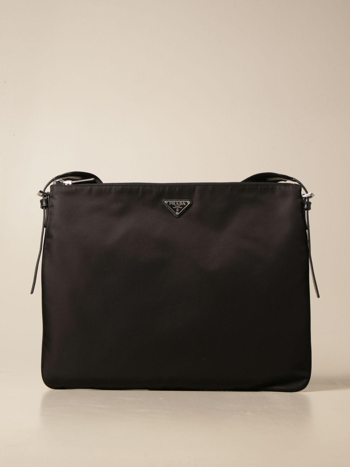 prada shoulder bag in black for men