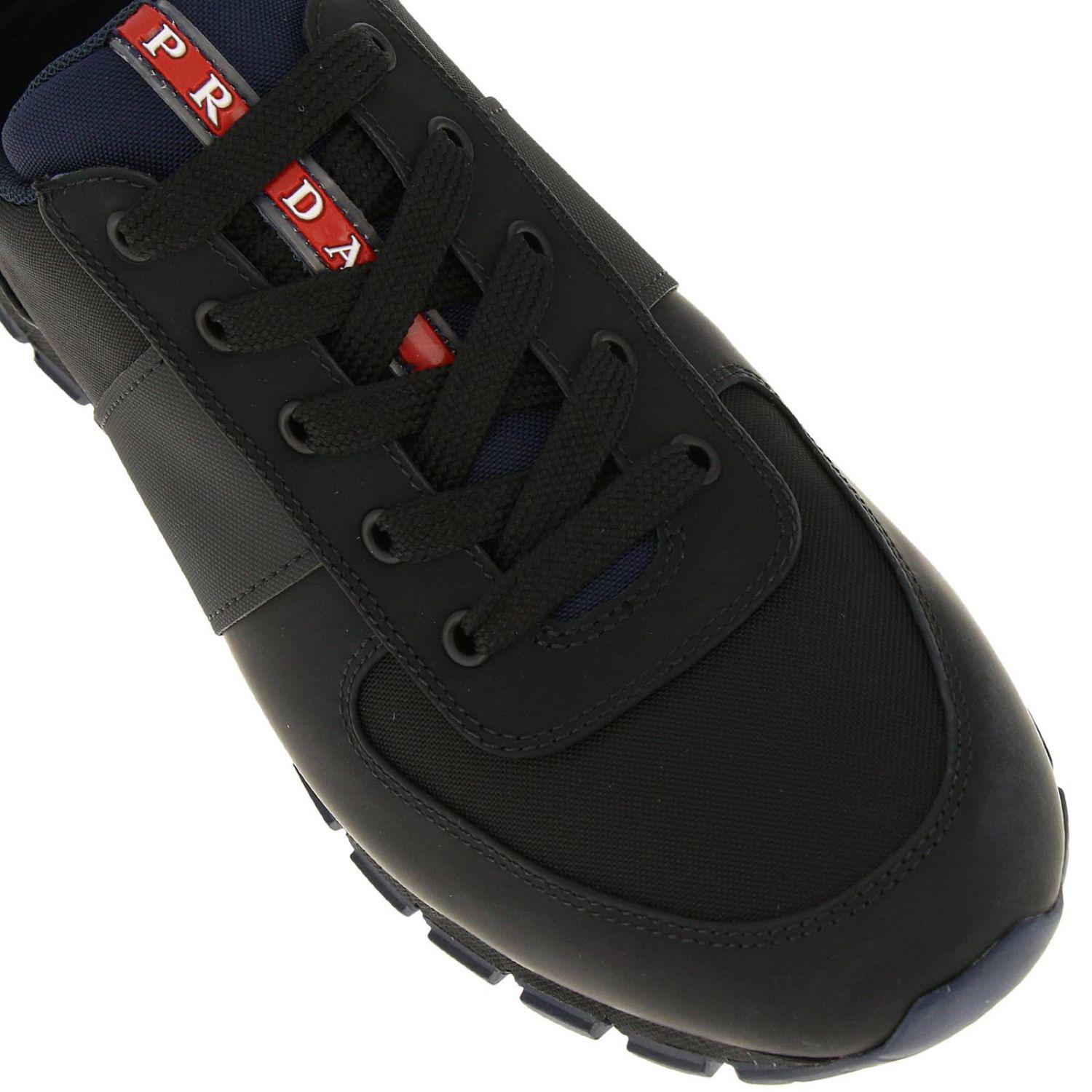 Prada Sneakers Shoes Men in Black for Men | Lyst