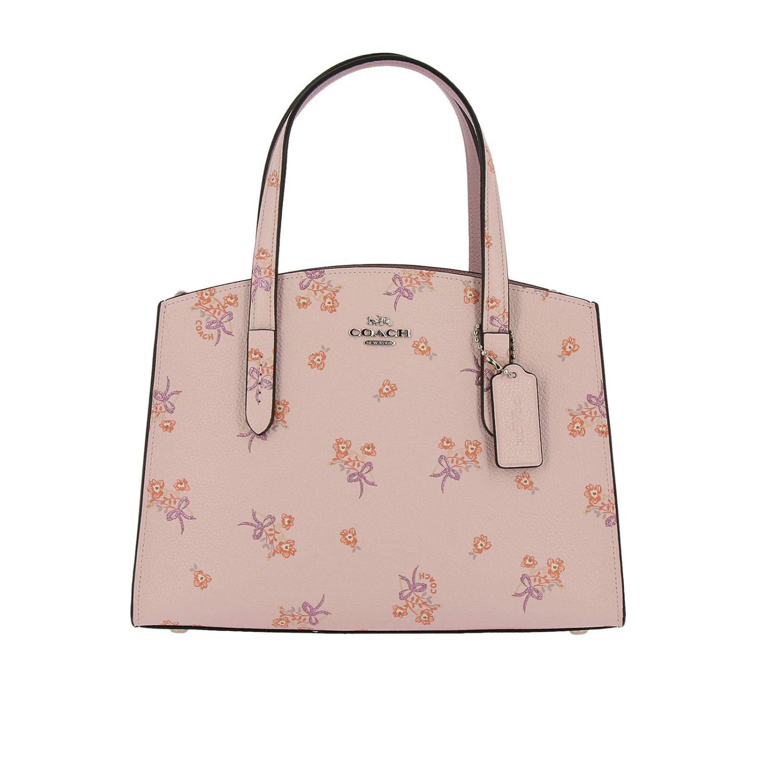 COACH Leather Handbag Shoulder Bag Women in Pink - Lyst