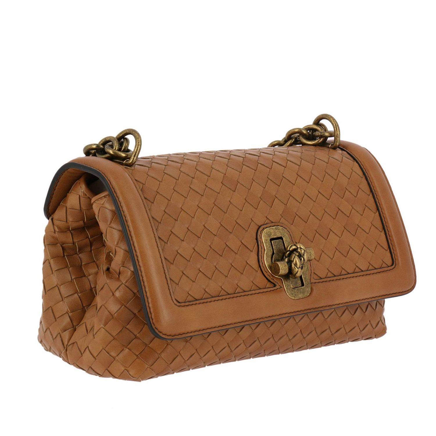 Bottega Leather Crossbody Bag Olimpia Knot With Chain Shoulder