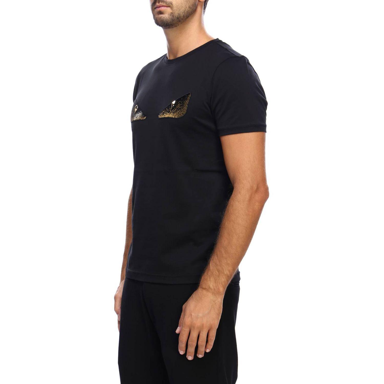 tapperhed rent Lover Fendi Monster Eyes Chocker T-shirt In Cotton Jersey With Sequined Maxi Eyes  Bag Bugs in Black for Men | Lyst
