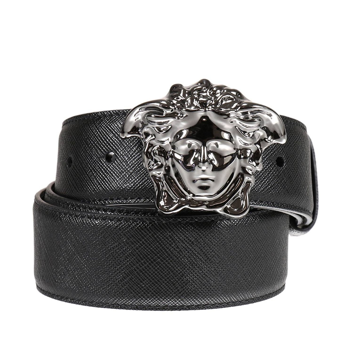 Versace Leather Belt Man in Black for Men Lyst