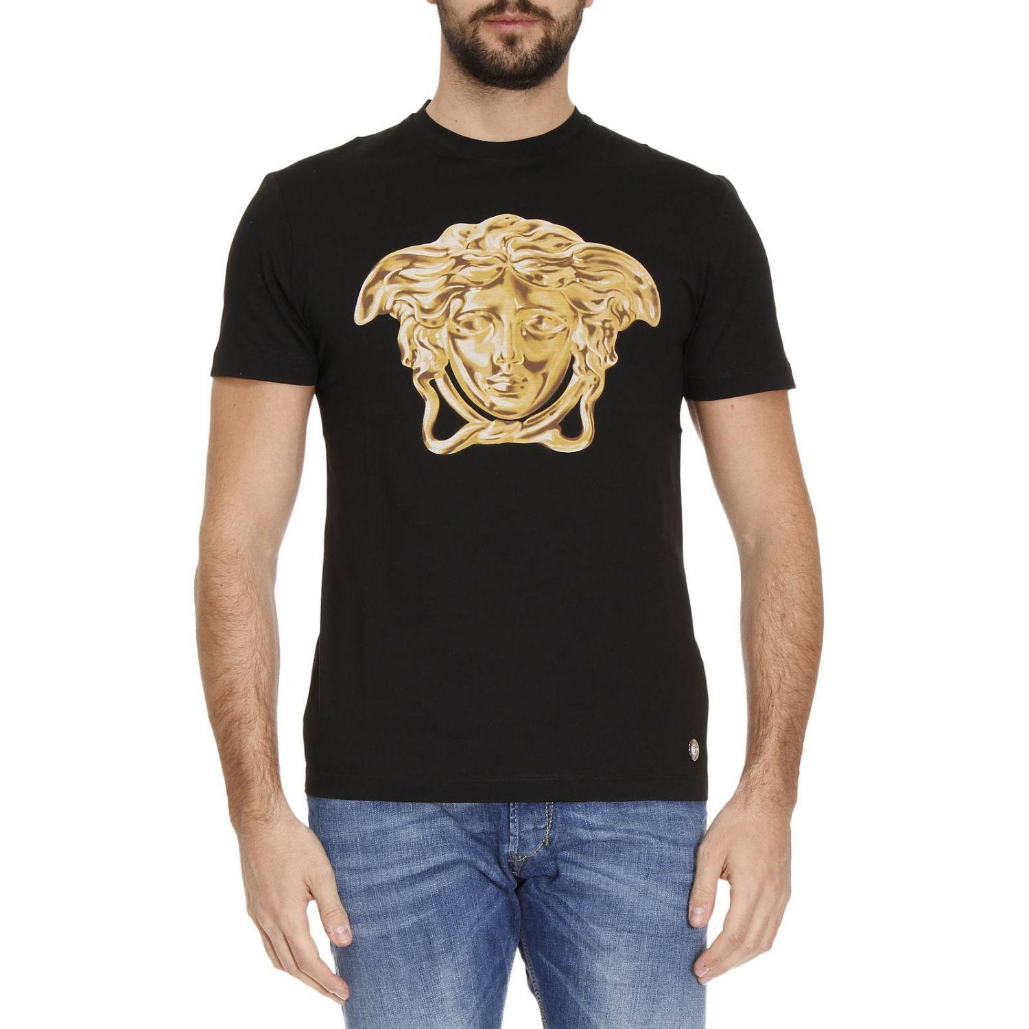 Versace T-shirt Men in Black for Men | Lyst