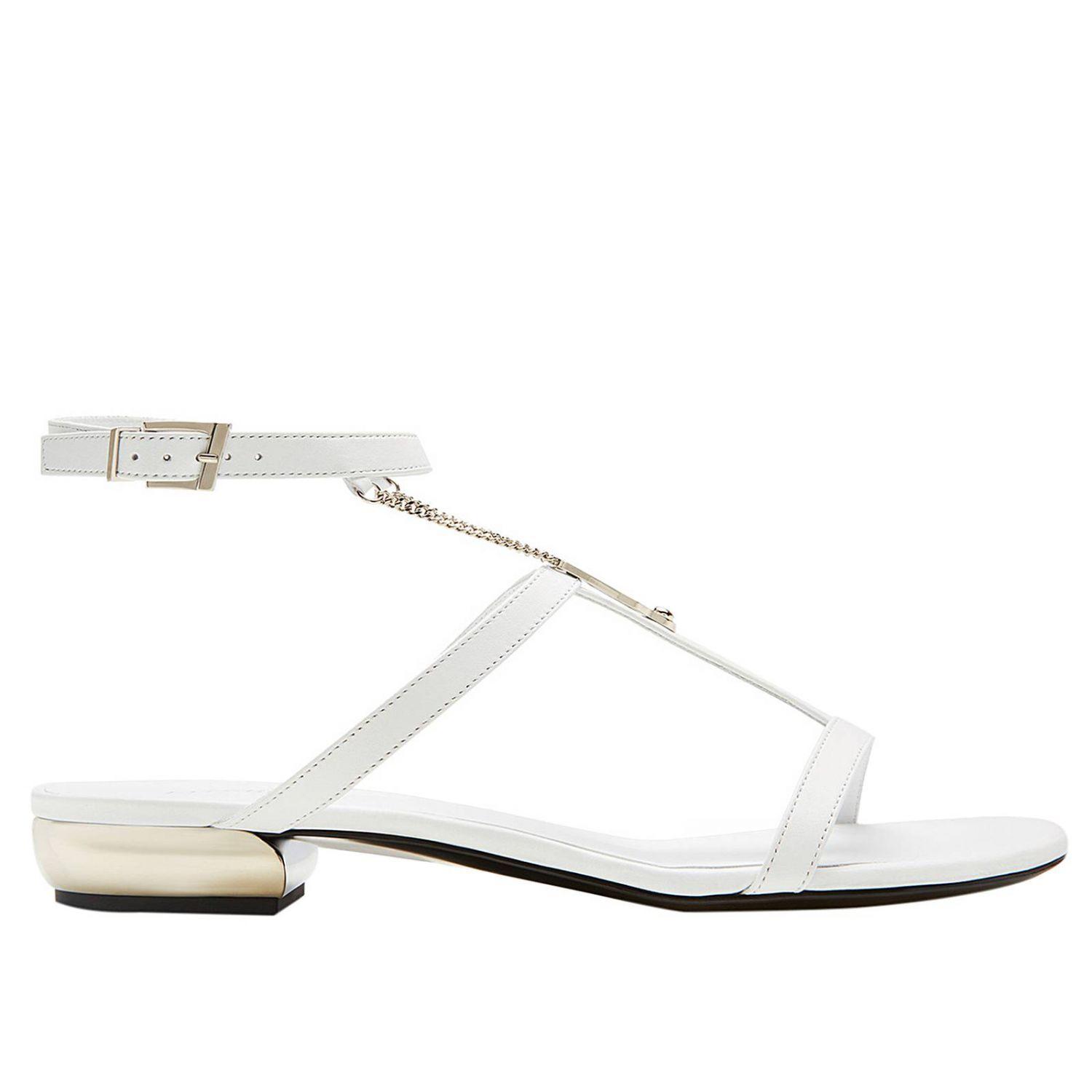 La Perla Leather Flat Sandals Shoes Women in White Lyst