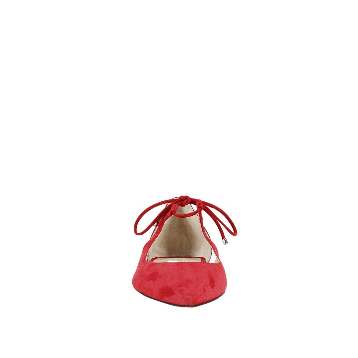 red jimmy choo flats