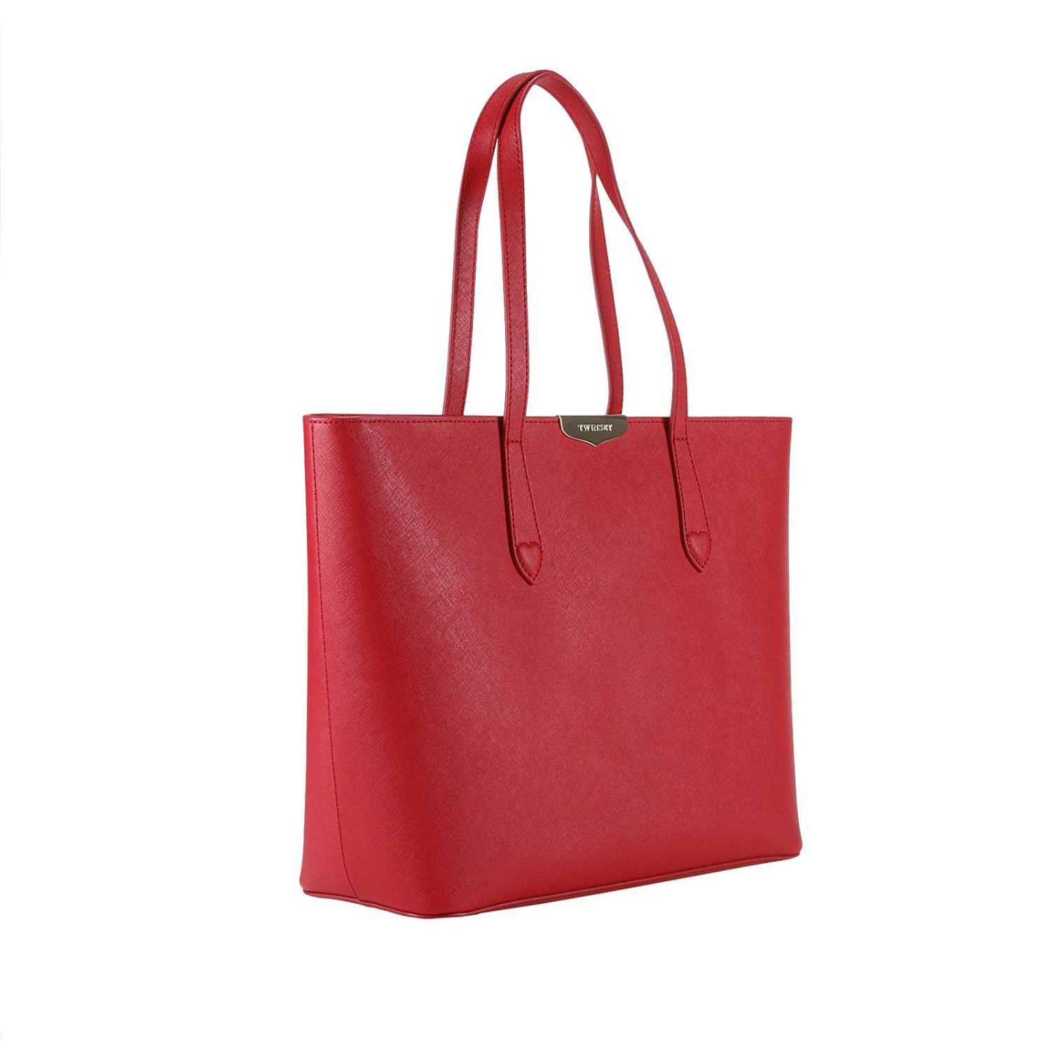 Twin Set Leather Shoulder Bag Handbag Women in Red - Lyst