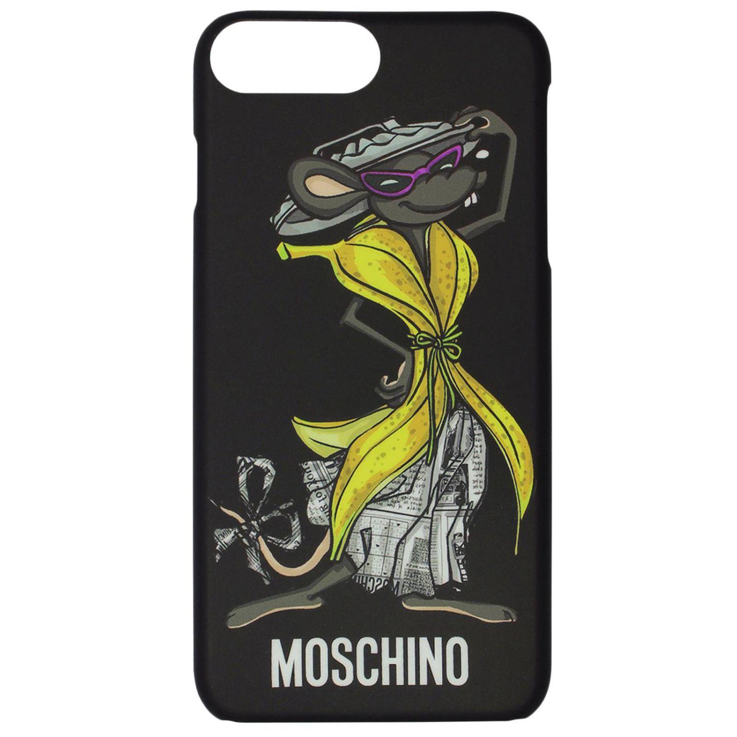 moschino iphone 7 plus in black lyst moschino iphone 7 plus in black lyst