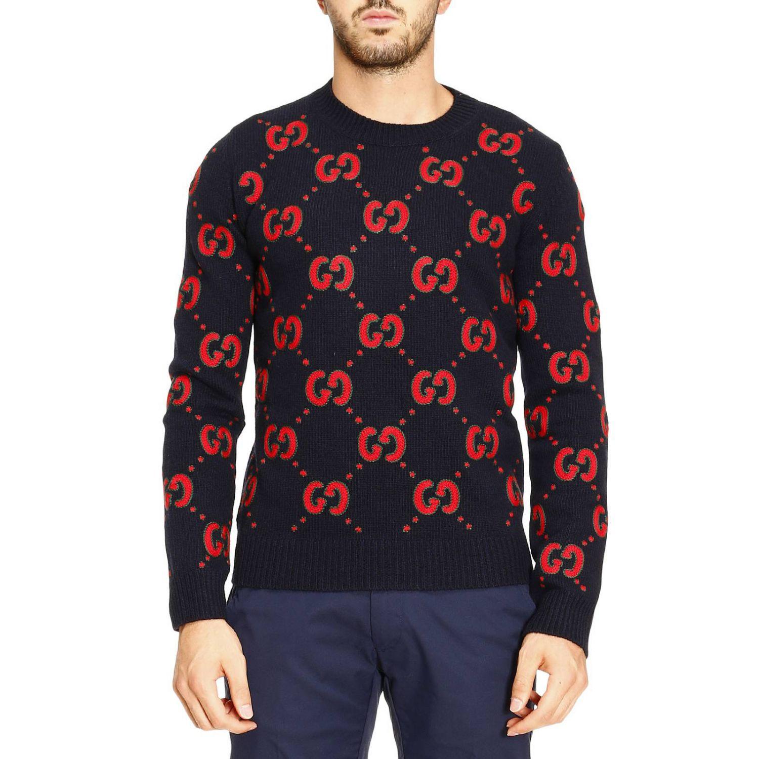 Gucci Wool Sweater Men in Blue for Men - Lyst