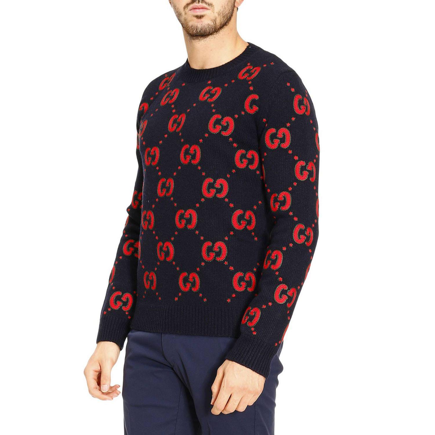 Interaktion aspekt dobbelt Gucci Wool Sweater Men in Blue for Men - Lyst
