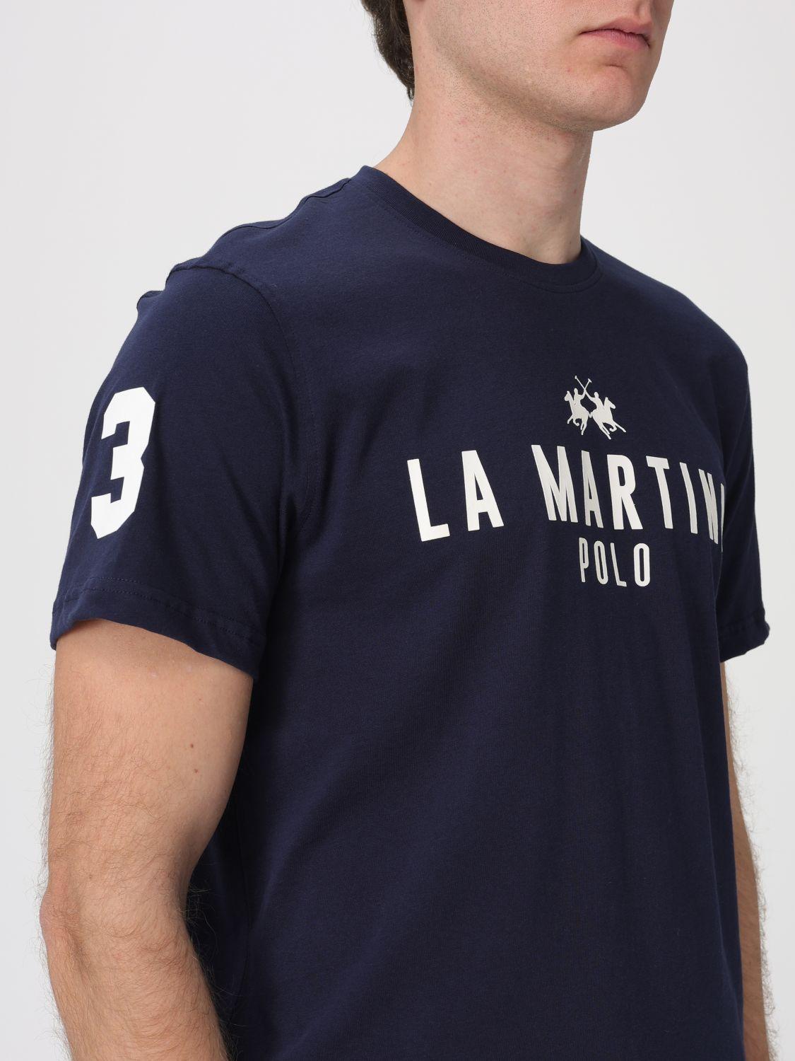 T-shirt Noir La Martina Manches Courtes - Taille L (4), Col Ras-du-cou, Occasion Très Bon état
