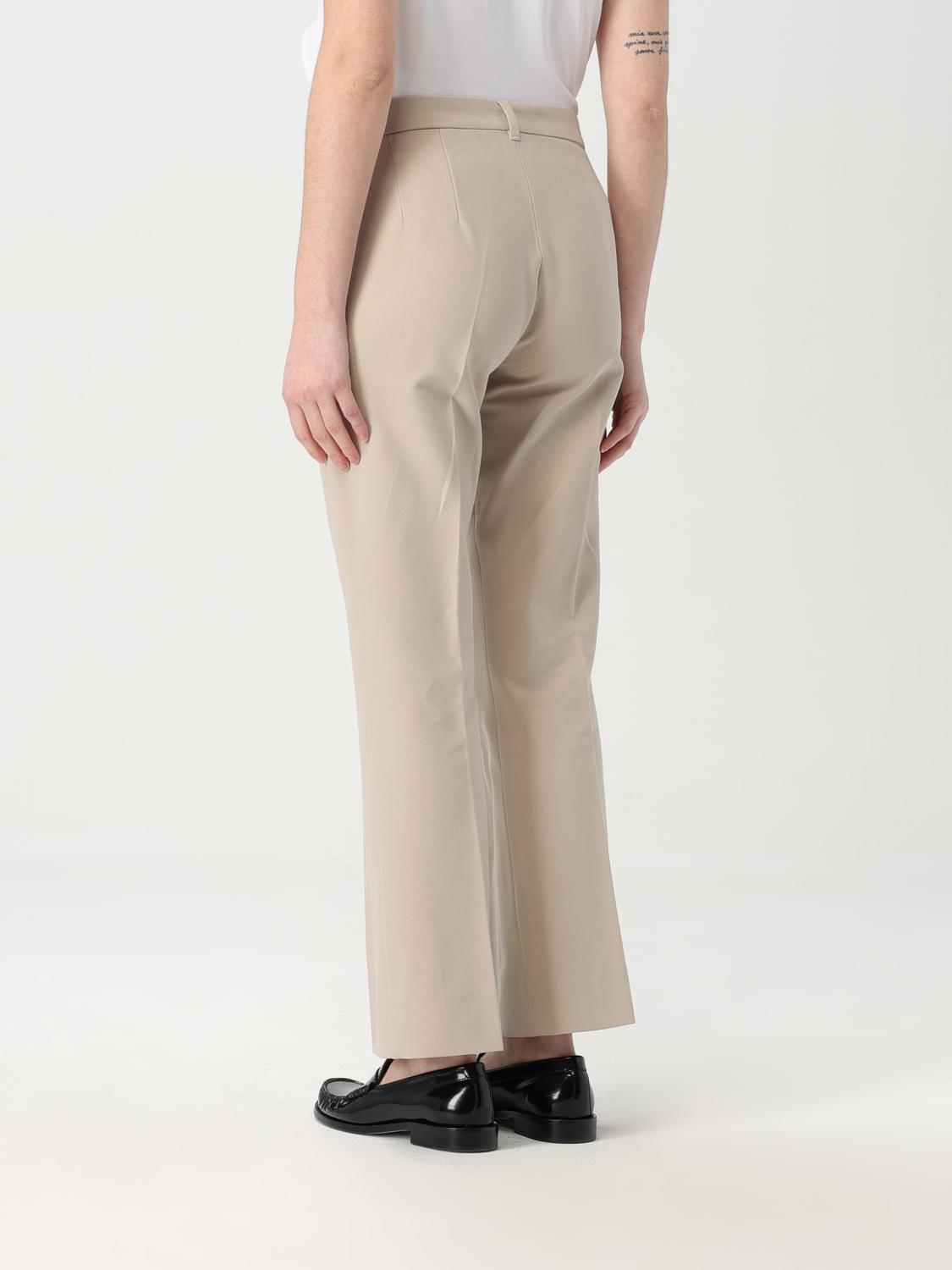 パンツ MAX MARA Women Straight Pants 2519131121600FATINA 38 BEIGE Slim-fit stretch cotton and viscose trousers, beige