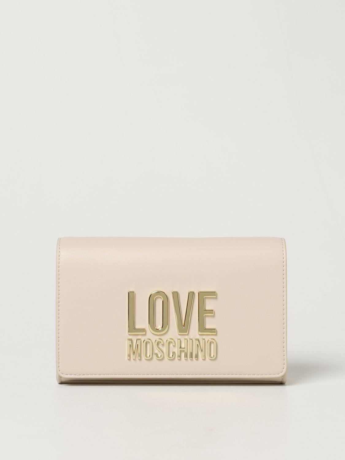 Love Moschino Bag In Synthetic Leather With Logo in Ivory (White) - Lyst