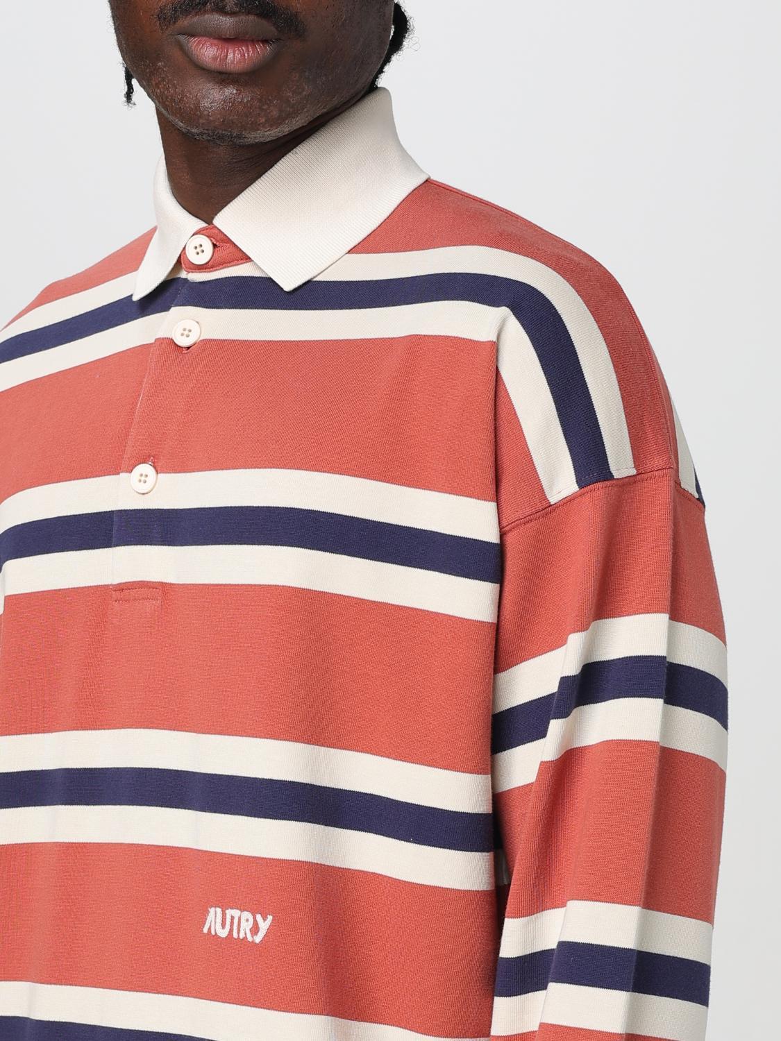 【送料&関税込】Autry Striped Polo Shirt With Logo Autry Striped Rugby Polo