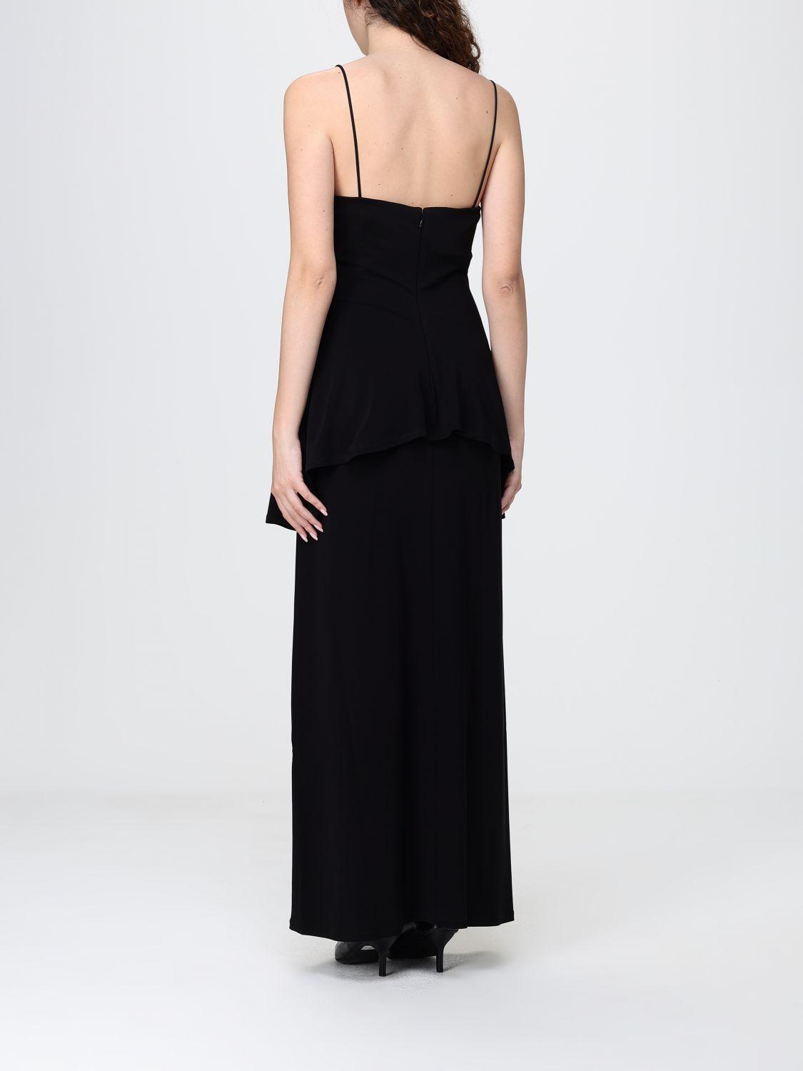 dresses emporio armani Emporio Armani Sequins Fringe Halter Mini Layered Dress Black main image 0