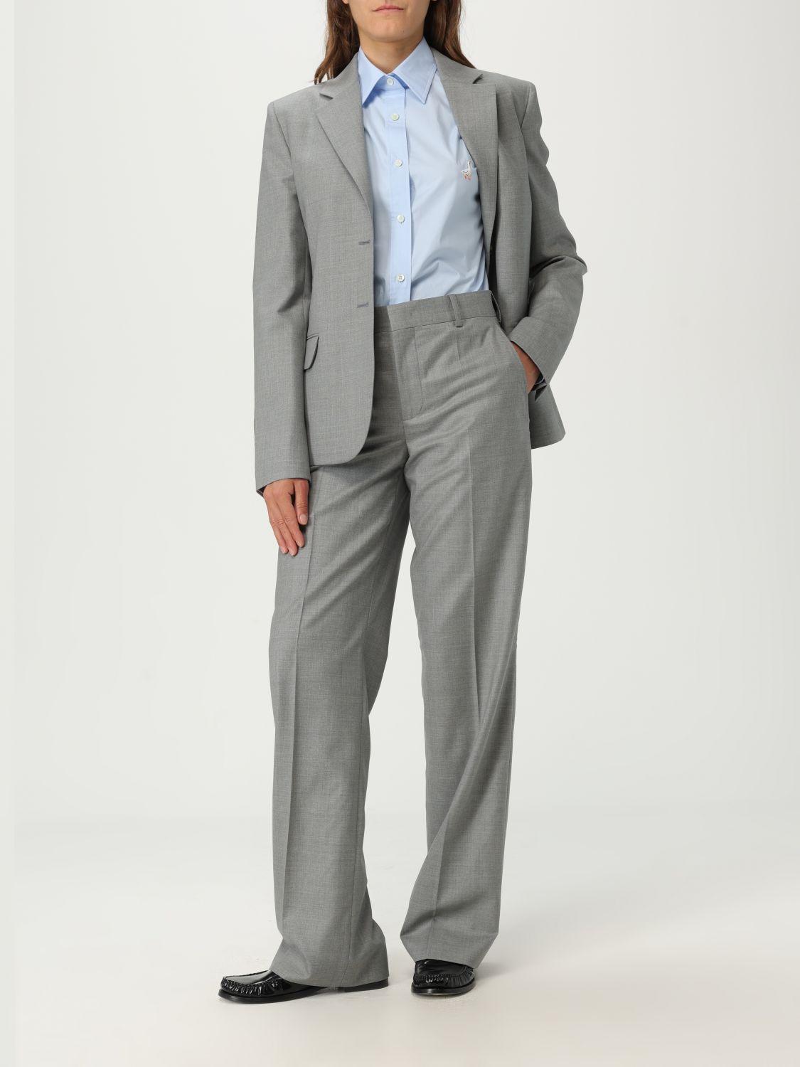 パンツ MOSCHINO COUTURE Woman Pants Grey 03065538 0505 Moschino Couture Straight-leg pants for Women | Online Sale