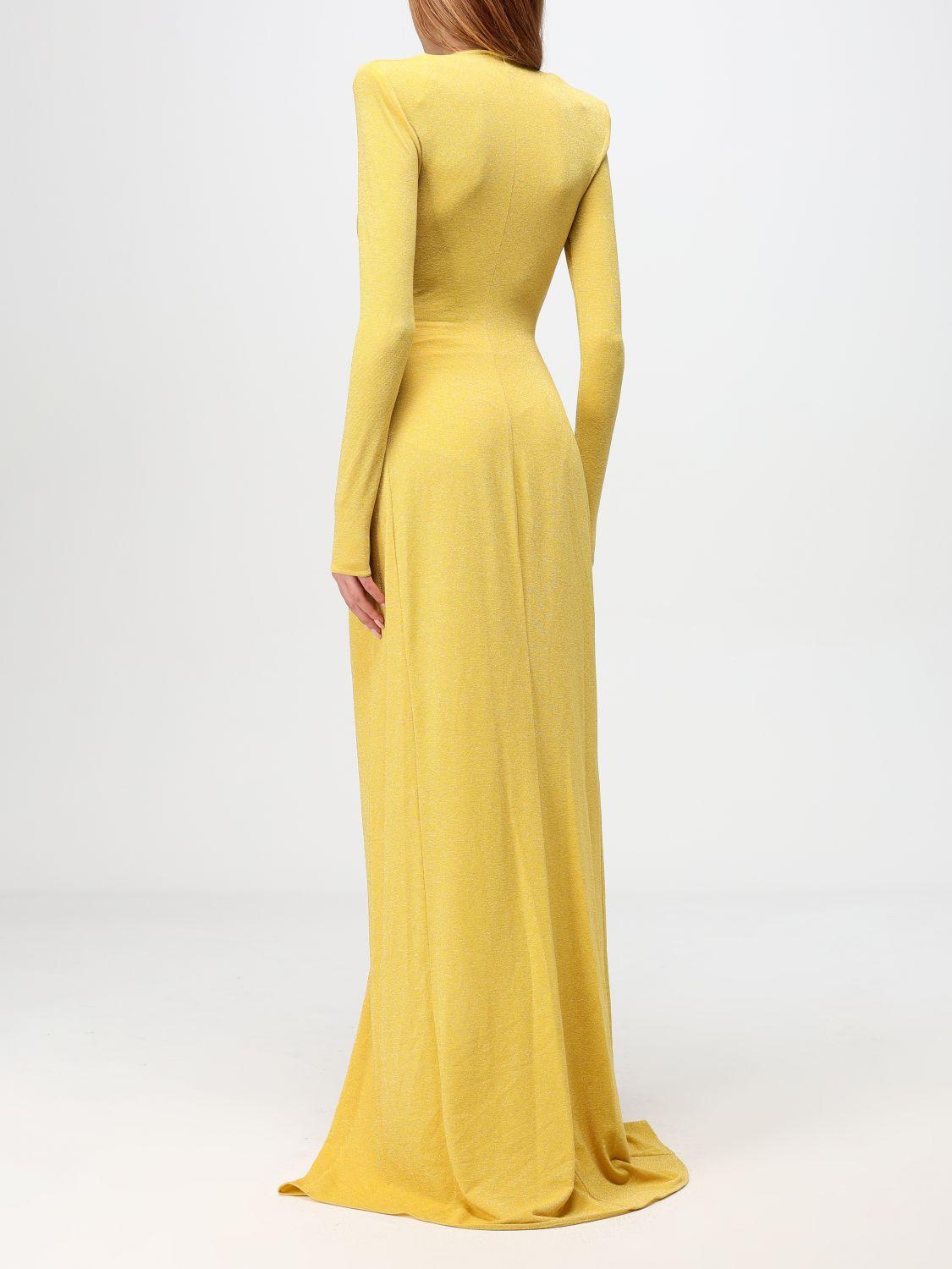 Elisabetta Franchi Dress in Yellow | Lyst