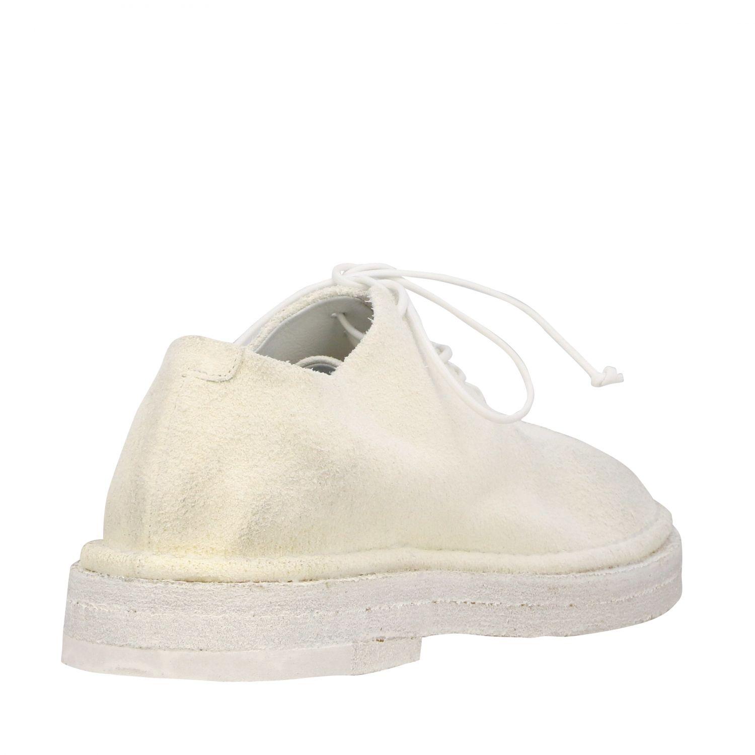 Marsèll Leather Sancrispa Laced Shoe In Suede in White for Men - Lyst