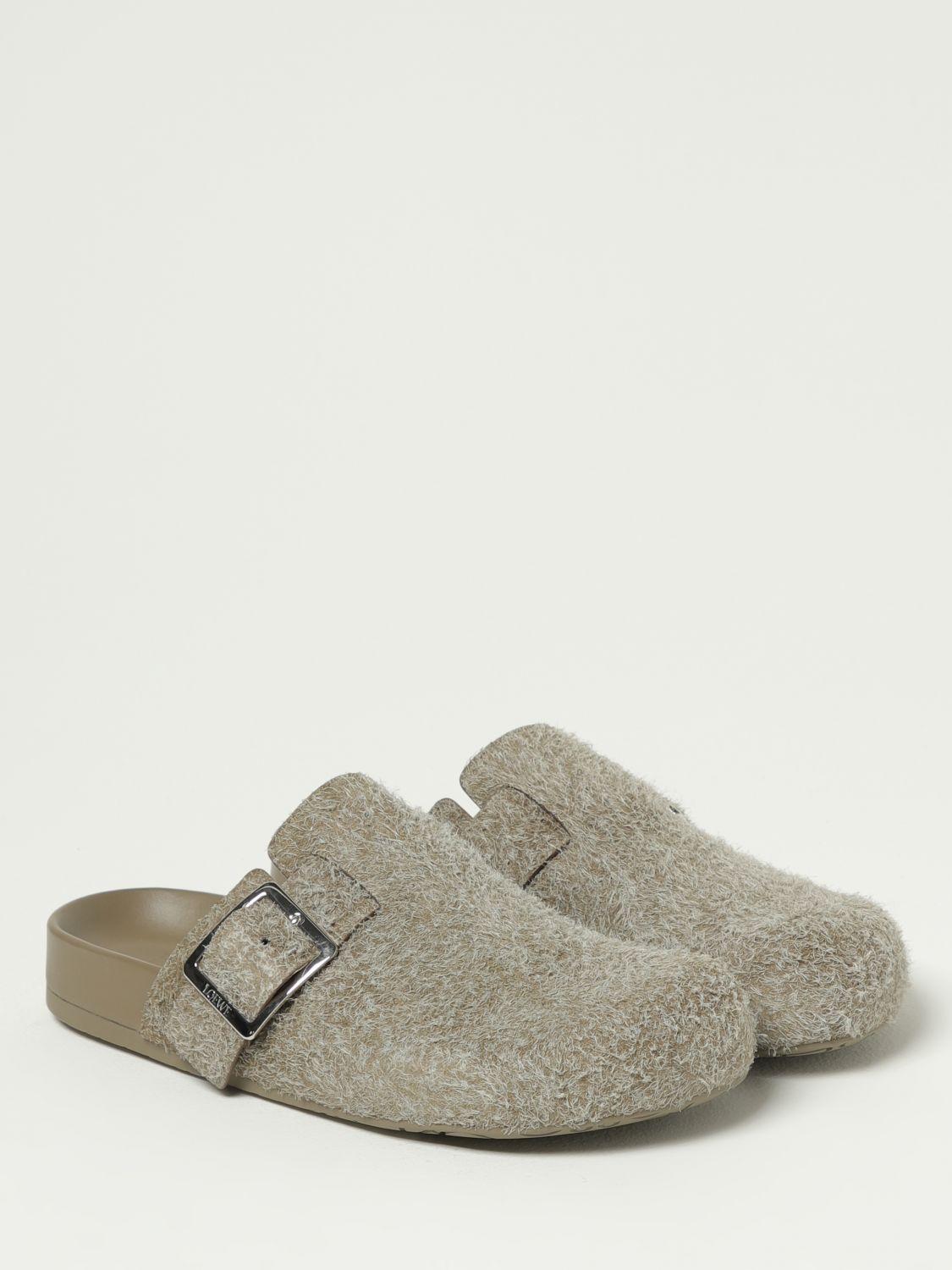 サンダル LOEWE  Slippers and Clogs Men Suede Brown/Grey Loewe Men's Campo Brushed Suede Clogs | Neiman Marcus