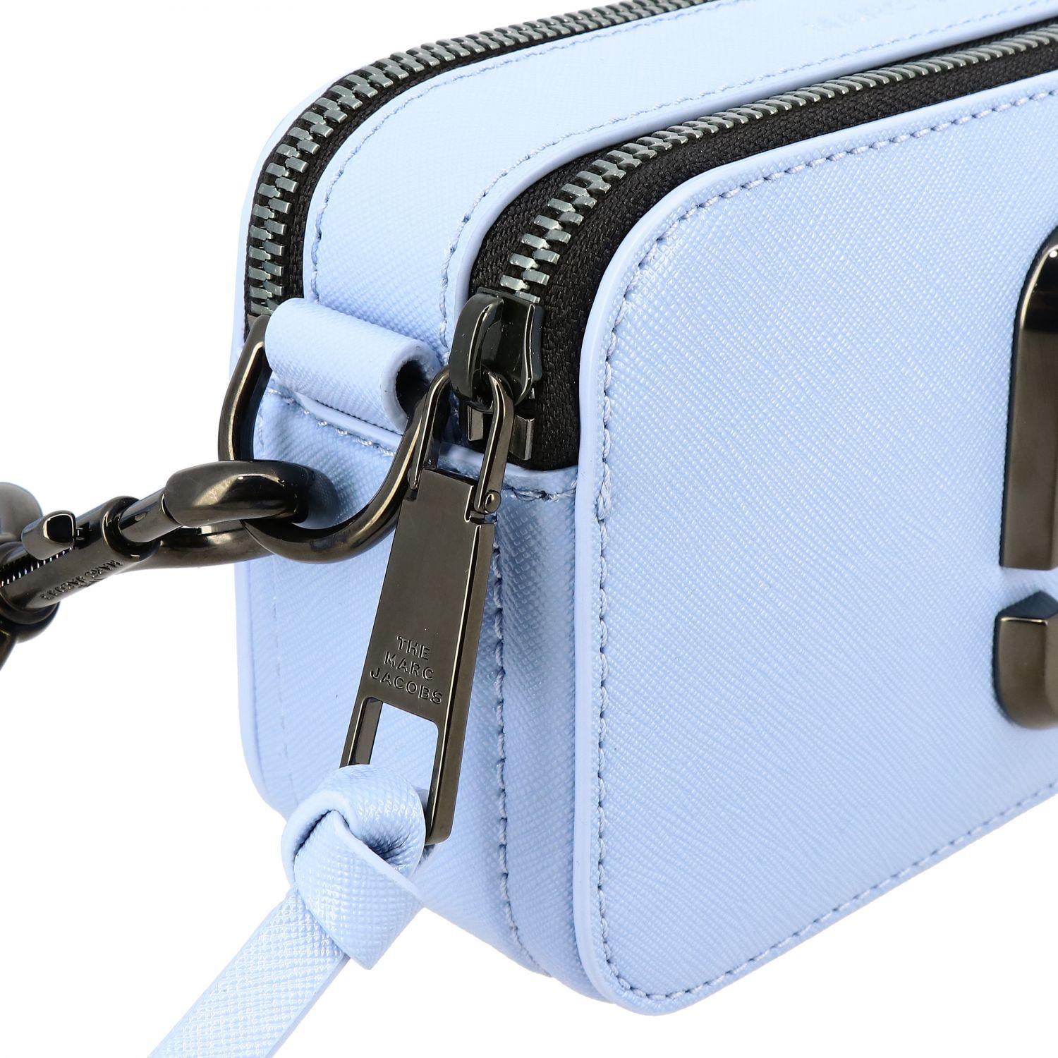 Snapshot leather crossbody bag Marc Jacobs Blue in Leather - 28034049