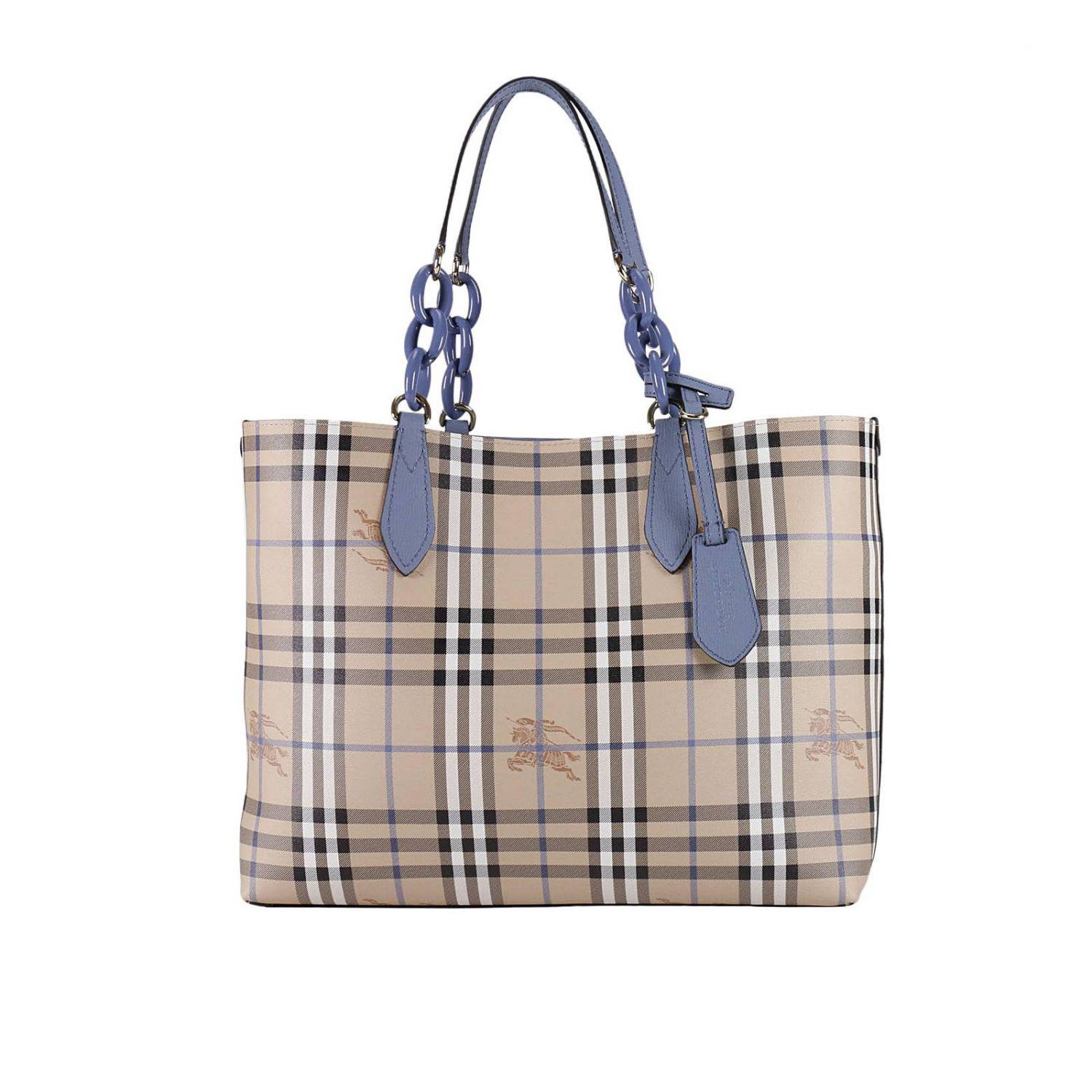 Burberry Leather Shoulder Bag Women in Blue Lyst