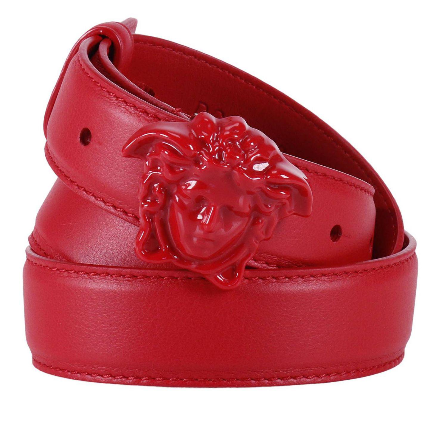 Versace Leather Belt Women in Red Lyst