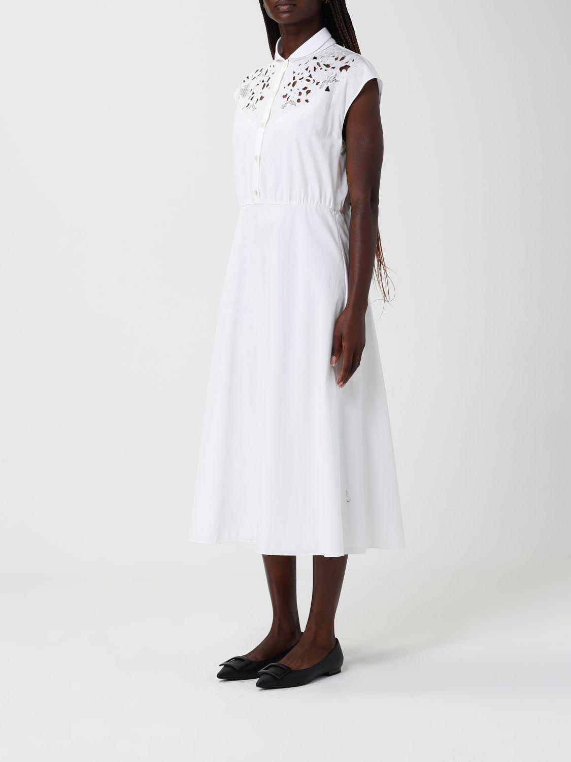 Robe Valentino En Guipure De Soie - Taille 40 FR (44 IT), Rose Fuchsia, Occasion Très Bon état