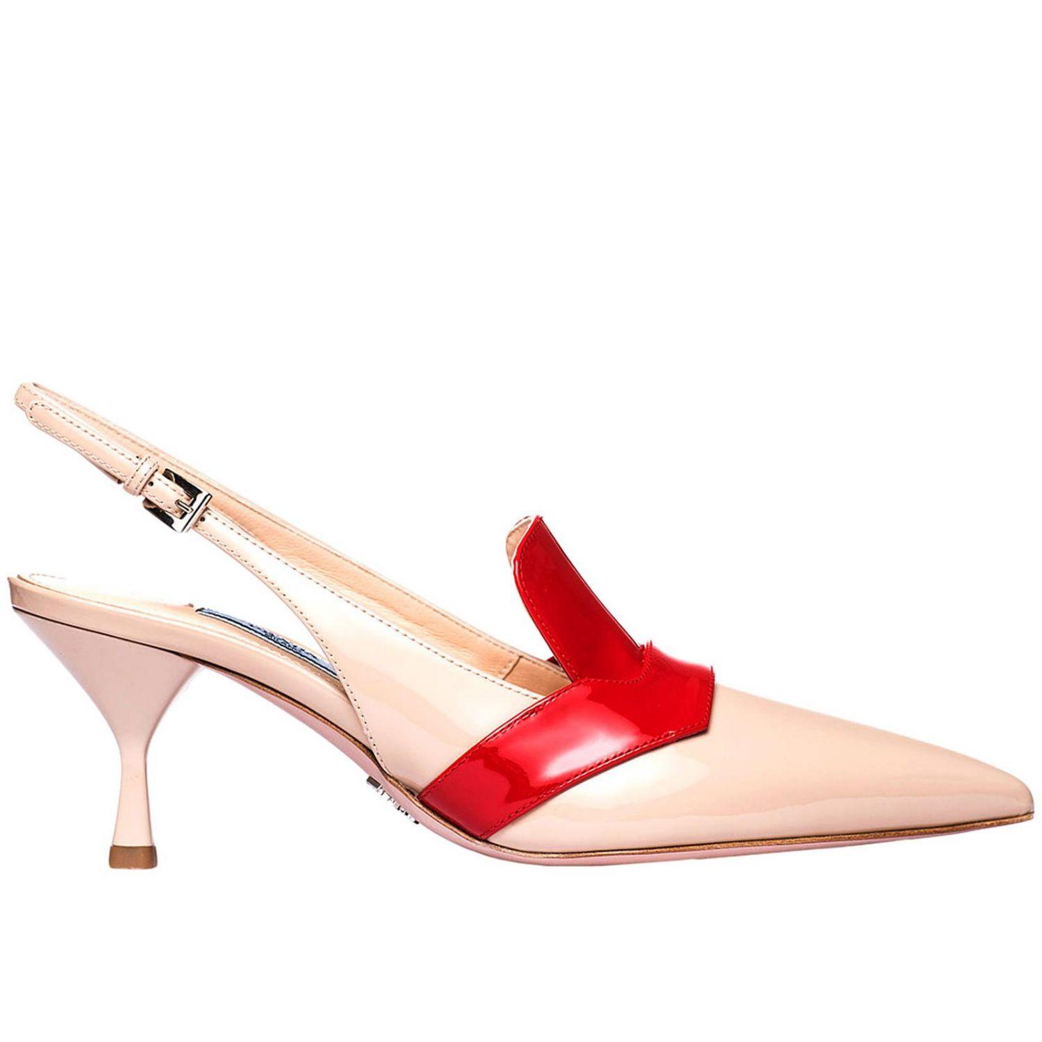 prada pumps red bottom